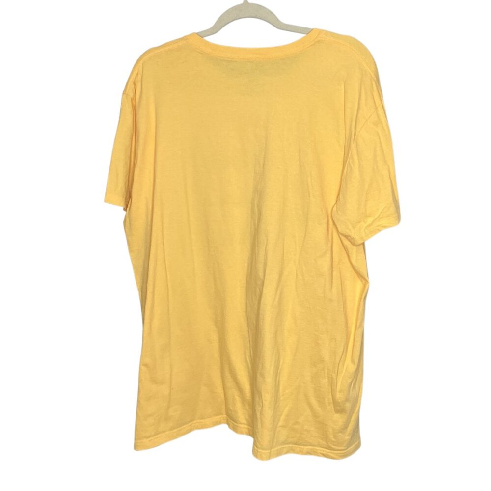 Walt Disney World Parks Adult XXL Yellow Old School Retro 70s Logo Graphic Tee - Picture 3 of 4